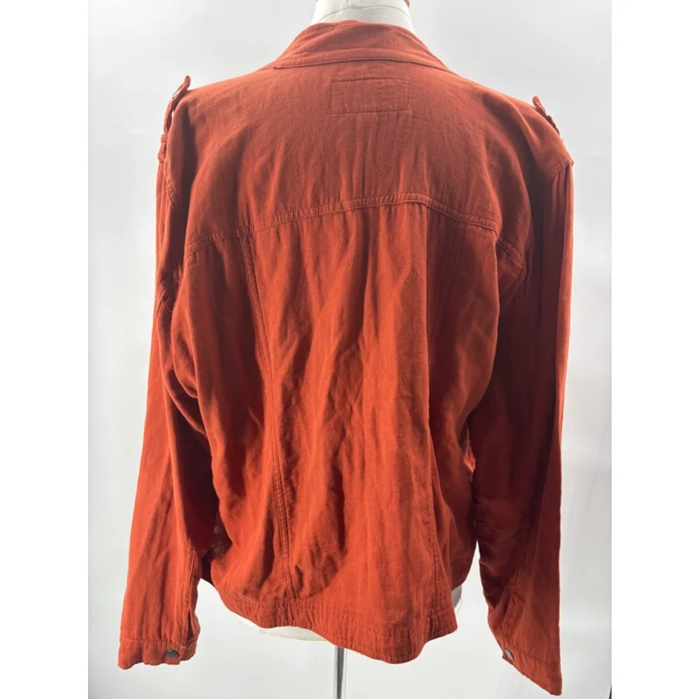 Women's Torrid lightweight gaze utility Jacket Size 1 Burnt Orange - Picture 2 of 9